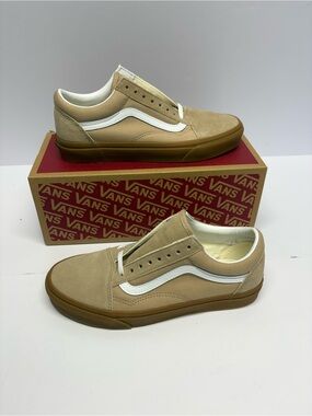 Vans Men's Old Skool Low Top Sneakers - Sesame Gum